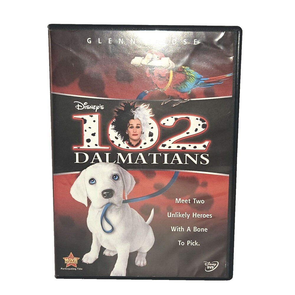 Disney 102 Dalmatians DVD Glenn Close Live Action Movie Tested w Case Disc